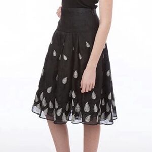 Anthropologie Moulinette Soeurs Full black and white skirt